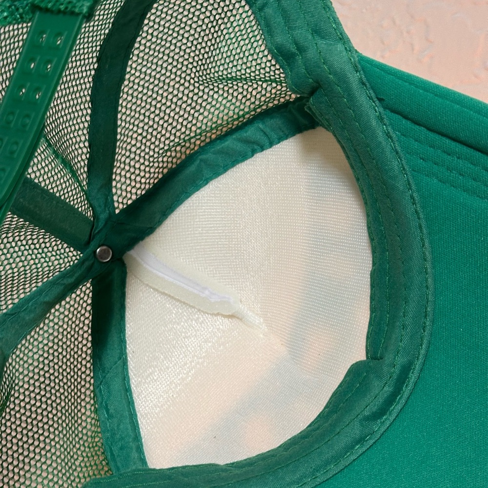 LUCKY Green and White Trucker Hat One Size with Snaps - Picture 7 of 7